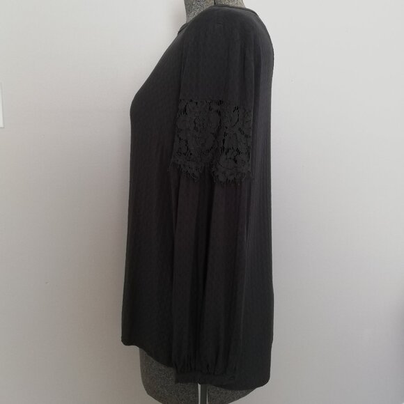 Camber & Grace Long Sleeve Blouse with Lace - Size L - Picture 1 of 8